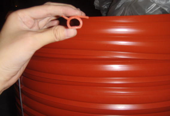 Silicone rubber extrusion